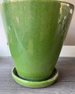 Olijfgroene keramische bloempot 33cm - Nieuw!, Ophalen, Nieuw