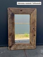 Oude eiken wagonplanken / wagondelen spiegel afm 83 x 57, Ophalen, Nieuw, Minder dan 100 cm, Rechthoekig