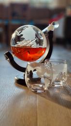Whisky Globe met 2 Glazen - Luxe Geschenkset, Ophalen of Verzenden, Zo goed als nieuw