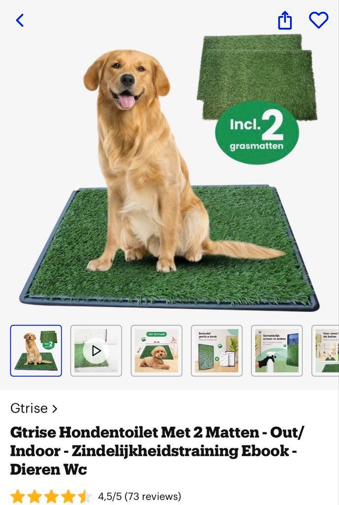 Hondentoilet kunstgras, Dieren en Toebehoren, Overige Dieren-accessoires, Zo goed als nieuw, Ophalen of Verzenden