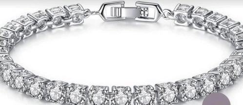 NIEUW Tennisarmband 18k witgoud met 40 edelstenen, Sieraden, Tassen en Uiterlijk, Armbanden, Nieuw, Goud, Goud, Met kristal, Ophalen of Verzenden