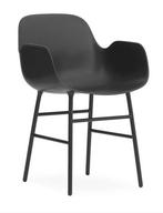 Normann Copenhagen kuipstoel met stalen onderstel, Huis en Inrichting, Stoelen, Ophalen, Zwart, Scandinavisch, Zo goed als nieuw