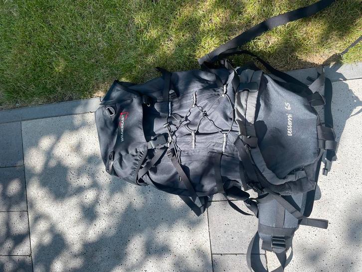 Trekking Rugzak Zwart 65 liter, Sieraden, Tassen en Uiterlijk, Tassen | Rugtassen, Gebruikt, Overige merken, 40 cm of meer, 45 tot 60 cm