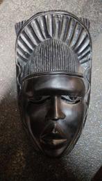 Afrikaans masker van ebbenhout (zwaar!), Ophalen of Verzenden