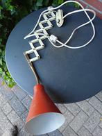 Hala  Zeist schaarlamp - Rood Metalen vintage wandlamp  60, Huis en Inrichting, Lampen | Wandlampen, Ophalen of Verzenden, Gebruikt