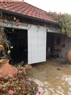 Houten rolgordijn, Ophalen, Grijs, Gebruikt, 100 tot 150 cm