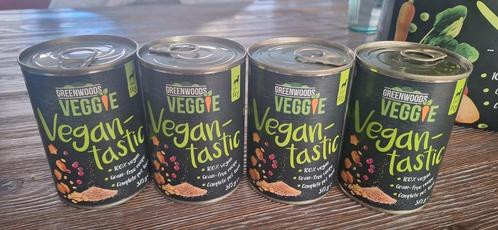 4 blikken en 3 kg brokken Veggie Greenwoods, Verzamelen, Biermerken, Nieuw, Overige merken, Ophalen of Verzenden
