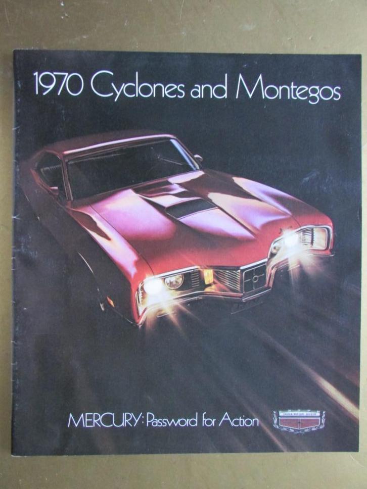 1970  MERCURY Cyclones & Montegos Prestige brochure, Engels, Boeken, Auto's | Folders en Tijdschriften, Zo goed als nieuw, Overige merken