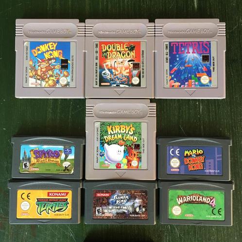 Partij Game Boy & GBA spellen - 9 stuks in goede staat, Spelcomputers en Games, Games | Nintendo Game Boy, Gebruikt, 1 speler