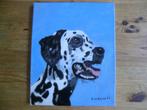 Olieverfschilderij van een Dalmatier, Antiek en Kunst, Ophalen of Verzenden