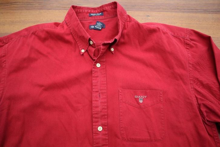 Heren Gant overhemd rood maat XXL valt ruim zgan, Kleding | Heren, Overhemden, Zo goed als nieuw, Overige halswijdtes, Rood, Ophalen of Verzenden