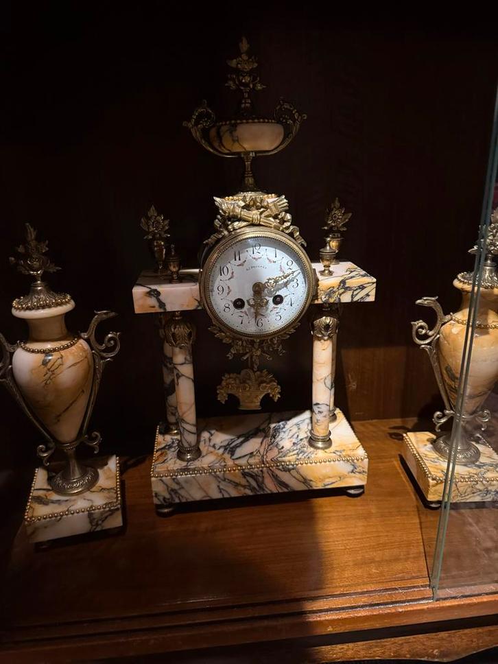 Louis XVI Schouwgarnituur, ca. 1900, Antiek en Kunst, Antiek | Klokken, Ophalen