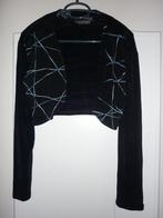 Mooi vestje, bolero (Paris) (L) Zwart / zilver, Zwart, Maat 42/44 (L), Ophalen of Verzenden, Zo goed als nieuw