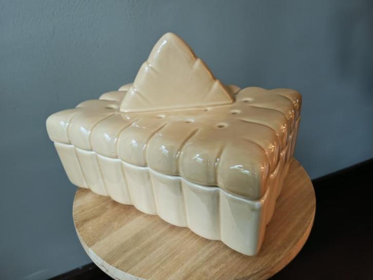 Koekjesdoos keramiek Lu koektrommel als nieuw, Antiek en Kunst, Curiosa en Brocante, Ophalen of Verzenden