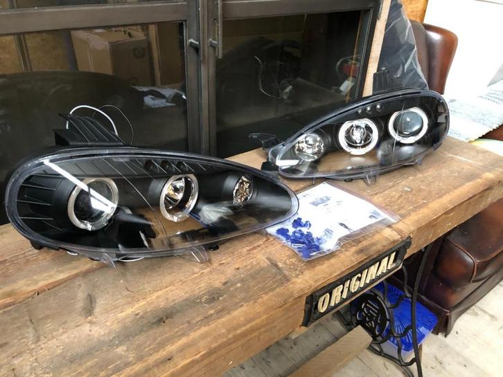 JapPower Koplampen set zwart - Mazda Mx-5 Mx5 NBFL 01-05, Auto diversen, Tuning en Styling, Ophalen of Verzenden