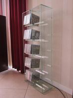 CD rek, glas, voor 70 CD's, 95 cm hoog, 3,3 kg, Ophalen, 25 tot 75 discs, Cd's, Glas