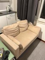 beige ribstof bank, Ophalen, Tweepersoons, 75 tot 100 cm, Zo goed als nieuw