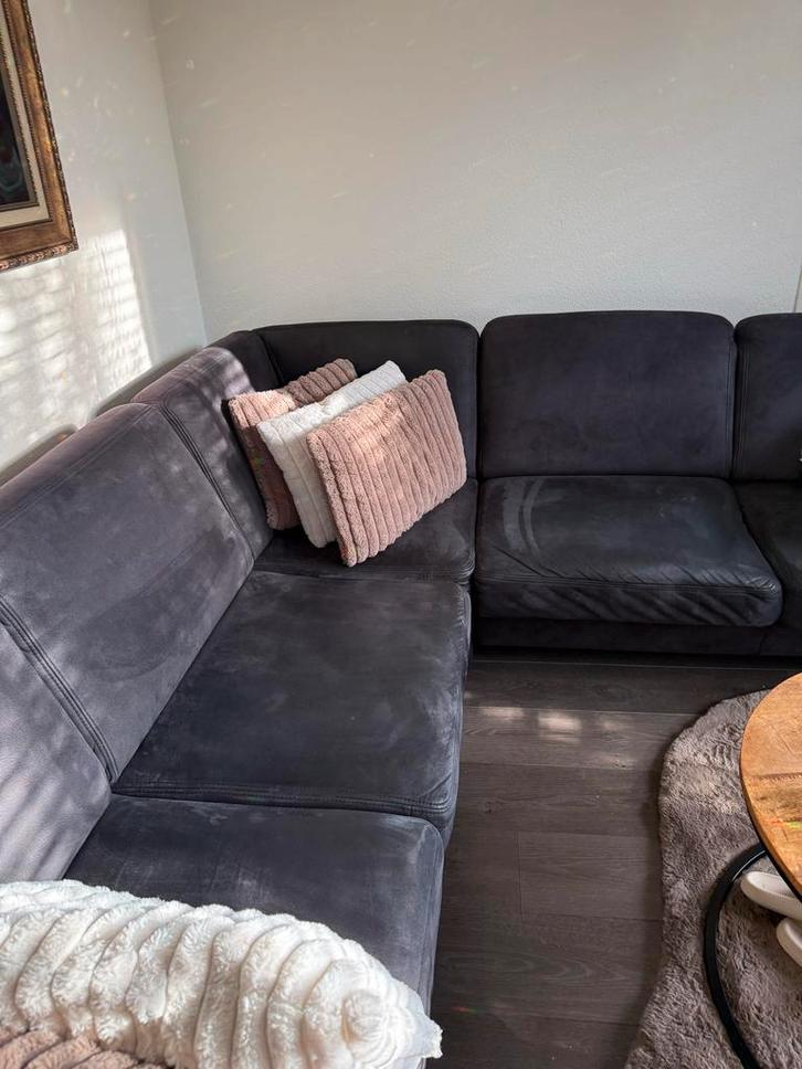 Hoekbank gratis af te halen, Huis en Inrichting, Banken | Complete zithoeken, Gebruikt, Stof, Ophalen of Verzenden