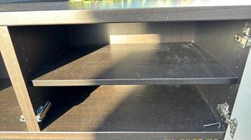 Ikea Besta zwartbruin met deuren - afbeelding 4