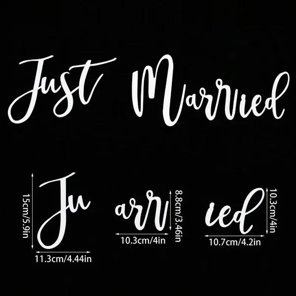Auto decoratie sticker Just Married, Kleding | Dames, Wit, Nieuw, Ophalen of Verzenden, Accessoires