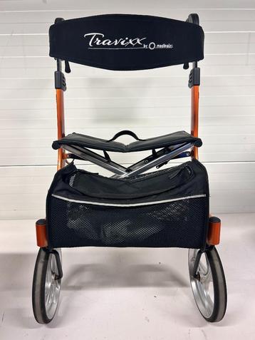Mooie Travixx lichtgewicht opvouwbare rollator, oranje beschikbaar voor biedingen