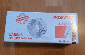 Meto 3500 etiketten rood 29x28mm 729 beschikbaar voor biedingen