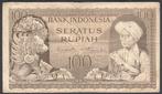 Indonesie 100 Rupiah 1952 ( TX)   Prince Diponegoro, Verzenden, Zuidoost-Azië, Los biljet