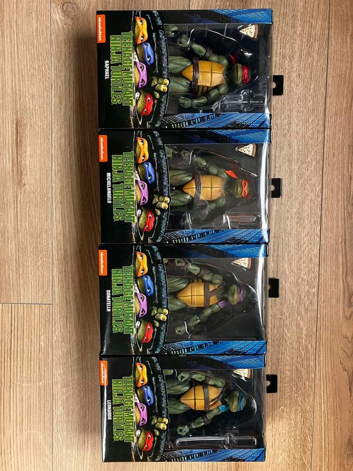 NECA Ninja Turtles Set - Compleet!, Kinderen en Baby's, Speelgoed | Actiefiguren, Zo goed als nieuw, Ophalen of Verzenden