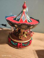 Vintage kerst carrousel draaimolen met muziek licht, Antiek en Kunst, Ophalen of Verzenden