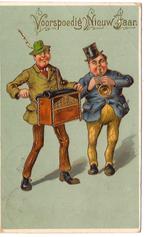 BUIK DRAAIORGEL TROMPET 1912 BELGIË NR OSSENDRECHT nr 300, Verzenden, Voor 1920, Gelopen, Muziek