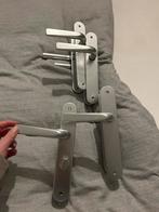 Zilveren Deurklinken - 4 stuks, Doe-het-zelf en Verbouw, Ophalen, Gebruikt, Overige materialen, Klink of Kruk