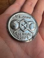 WO2 US Army Chemical Corps Button / Pin / Speld, Embleem of Badge, Amerika, Landmacht, Verzenden
