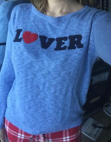 Springfield blauwe trui pullover sweater Lover maat L beschikbaar voor biedingen