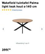 Tuintafel Palma 140 cm, Tuin en Terras, Tuintafels, Ophalen of Verzenden, Nieuw, Rond, Hout