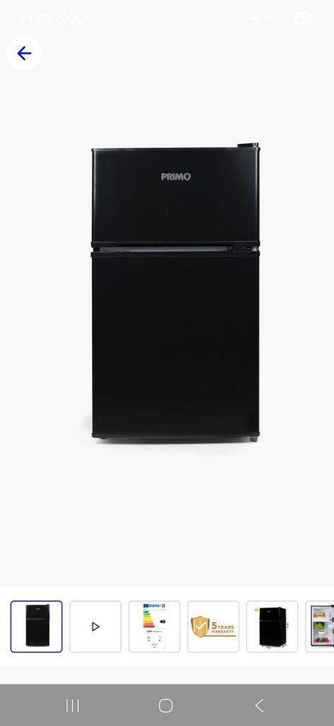 Primo Tafelmodel Koel/Vriescombinatie - Zwart, Witgoed en Apparatuur, Koelkasten en IJskasten, Zo goed als nieuw, Met vriesvak