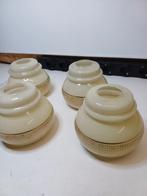 Vintage Glazen Lampenkappen - 4 stuks, Huis en Inrichting, Ophalen of Verzenden