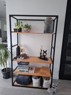 Strakke zwarte stalen boekenkast, Ophalen, Gebruikt