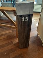 Handgemaakte houten meerpaal / zuil wit/hout, Ophalen, Zo goed als nieuw