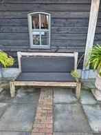 Tuinbank met op maat gemaakte kussens, Tuin en Terras, Tuinbanken, Ophalen, Gebruikt, Hout