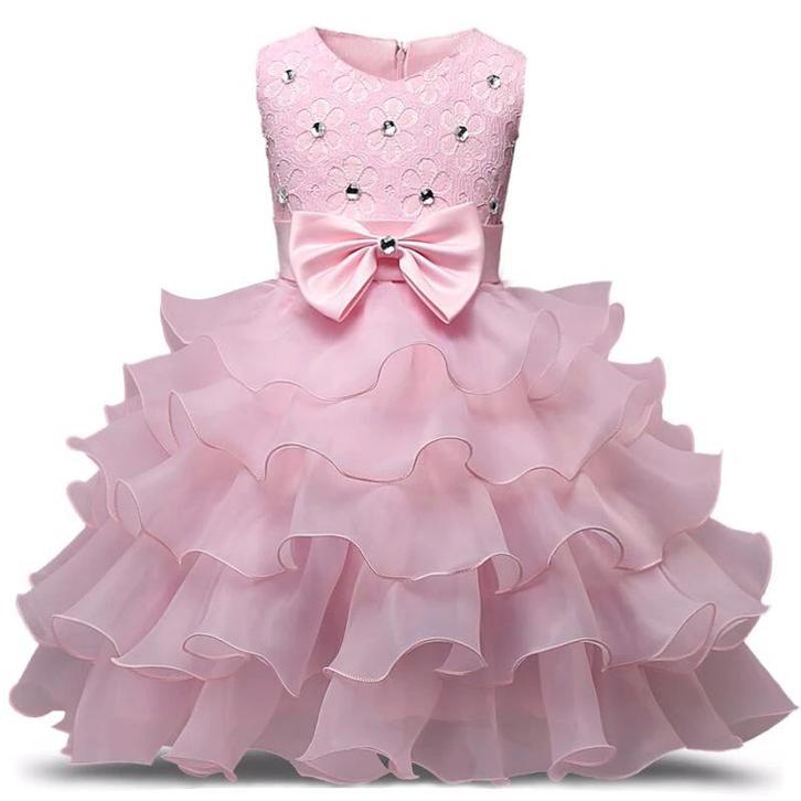 Roze meisjes bloemen glitter jurk prinsessenjurk prinses, Kinderen en Baby's, Carnavalskleding en Verkleedspullen, Nieuw, Meisje