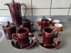 Vintage Bruin Servies - 4-delig, Gebruikt, Ophalen of Verzenden, Overige stijlen, Kop(pen) en/of Schotel(s)