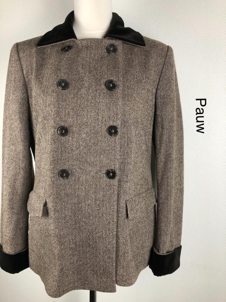 Pauw Blazer  (mt: 40) 8,5/8334, Kleding | Dames, Jasjes, Kostuums en Pakken, Zo goed als nieuw, Maat 38/40 (M), Grijs, Ophalen of Verzenden