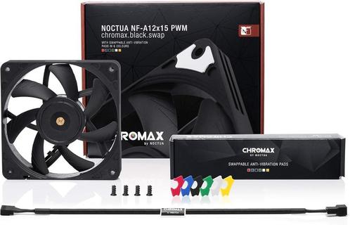 Noctua NF-A12x15 PWM chromax.black.swap, Computers en Software, Computerkoelers, Zo goed als nieuw, Luchtkoeling, Ophalen of Verzenden