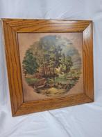 Grote J.C. van Hunnik keramische wandtegel in lijst, Antiek en Kunst, Kunst | Schilderijen | Klassiek, Ophalen of Verzenden