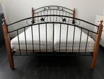 tweepersoons gietijzeren bed, Huis en Inrichting, Ophalen, Gebruikt, Zwart, Tweepersoons