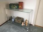 Glazen bijzet tafel. 35x70x90, Ophalen, 55 tot 75 cm, Modern, 60 cm of meer