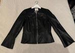 Zwarte Mango leren jas, maat M, Zwart, Zo goed als nieuw, Jasje, Ophalen