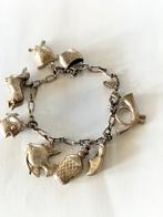 Prachtige antieke zilveren bedel armband., Verzenden