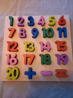 Houten cijferpuzzel, Ophalen of Verzenden, 10 tot 50 stukjes, Zo goed als nieuw, 2 tot 4 jaar