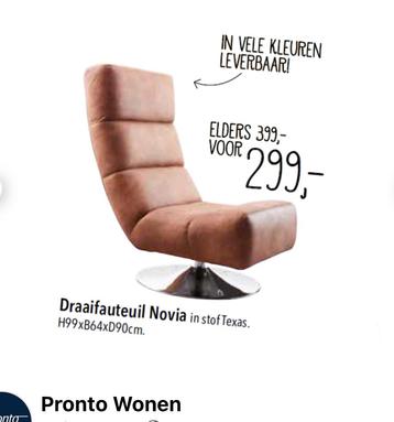 Vintage retro Novia draaifauteuil chroom poot cognac Breda beschikbaar voor biedingen